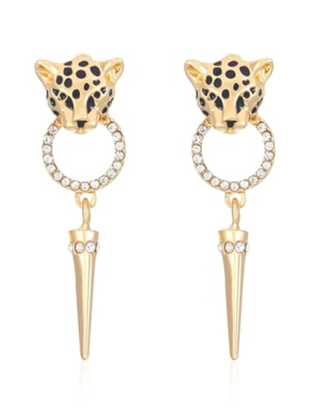 Animal Leopard Panther Jaguar Cheetah Clear earrings‎